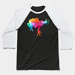 Cool Artistic Bullfrog Abstract Color Summer Animal Lover Baseball T-Shirt